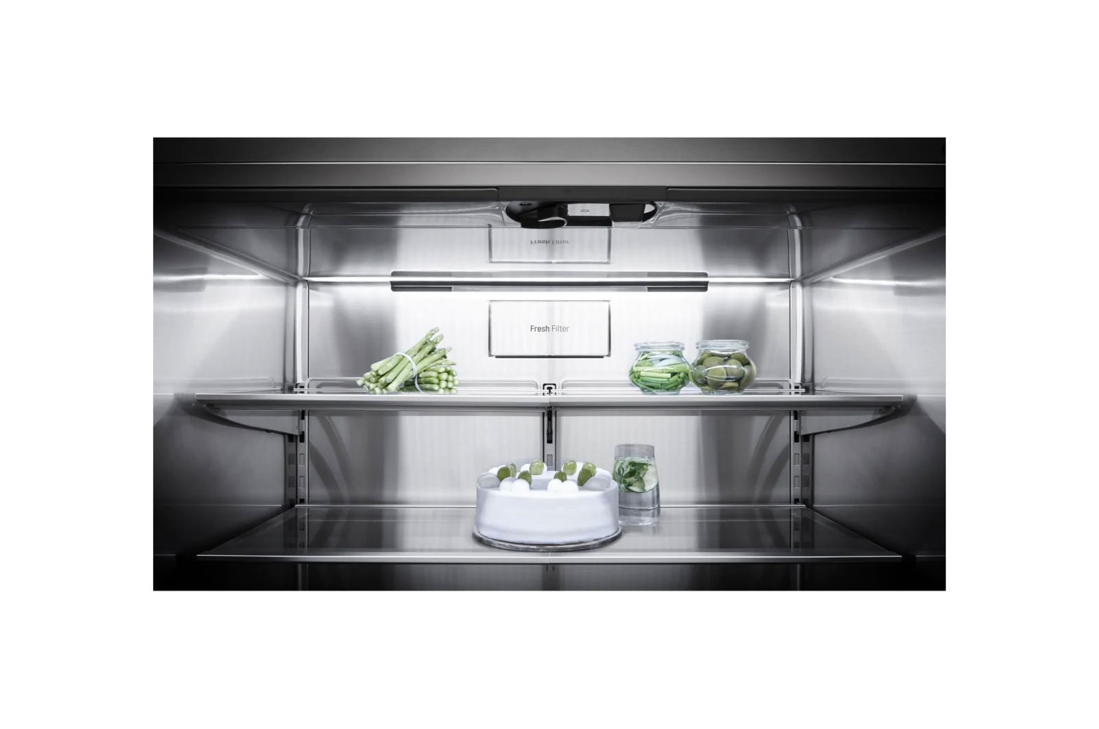 LG InstaView Door-in-Door | LSR100 | Multi-Door Fridge Freezer | 643L | WiFi Connected | Stainless Steel, LSR100