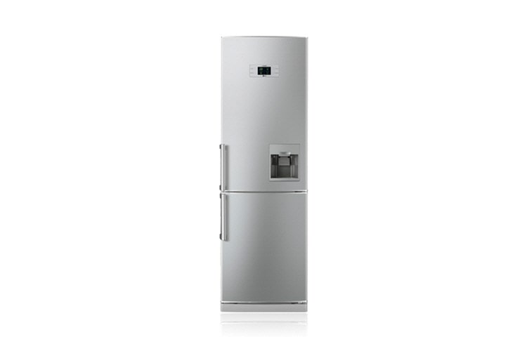 LG Combination Fridge Freezer with Built-In Water Dispenser in Platinum Silver(Gross capacity 315 Litres), GB3133PVGK