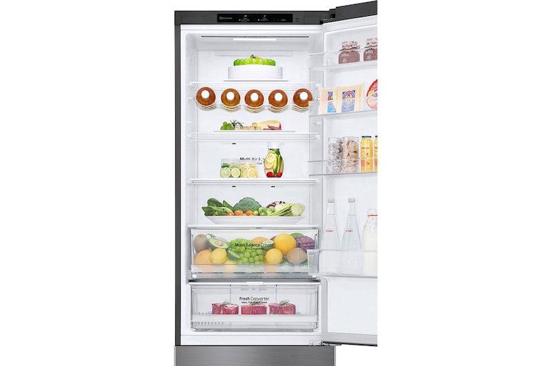 Front top door open with food view