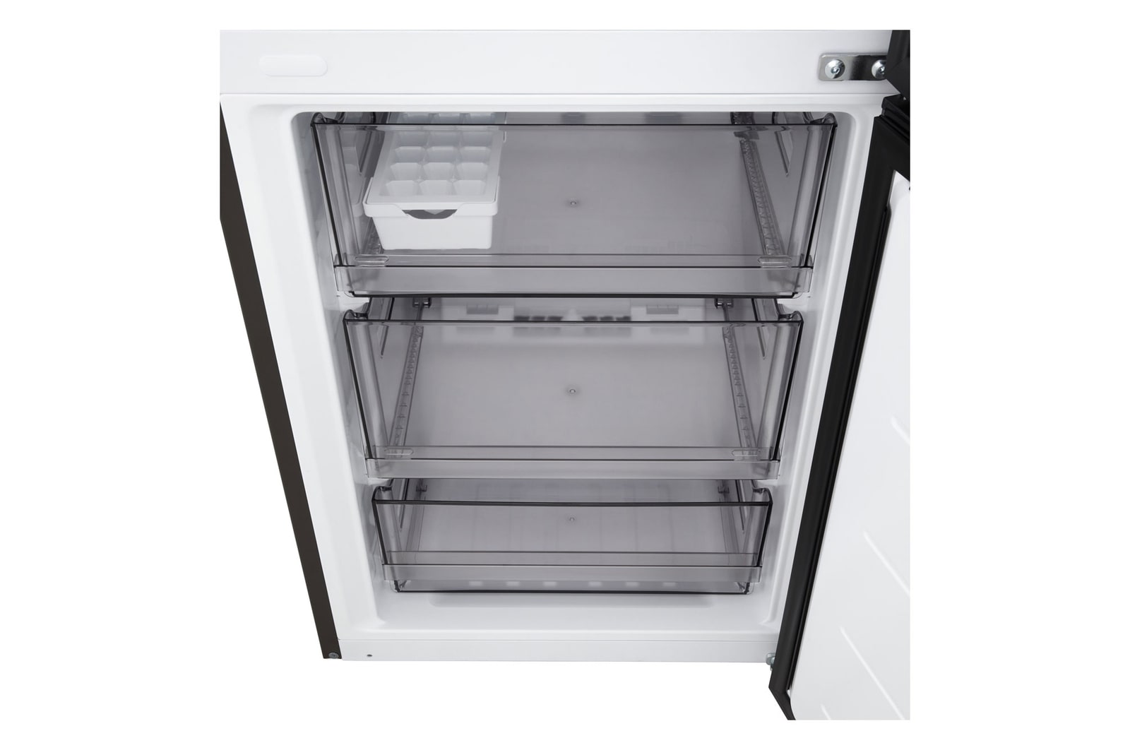LG fridge freezer (GBBS726CEV) front view showing DoorCooling+™ vent