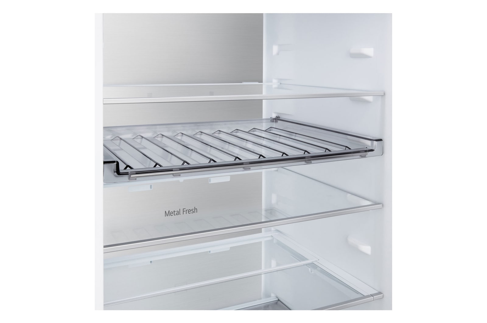 Lower view of LG fridge freezer (GBBS726CEV)
