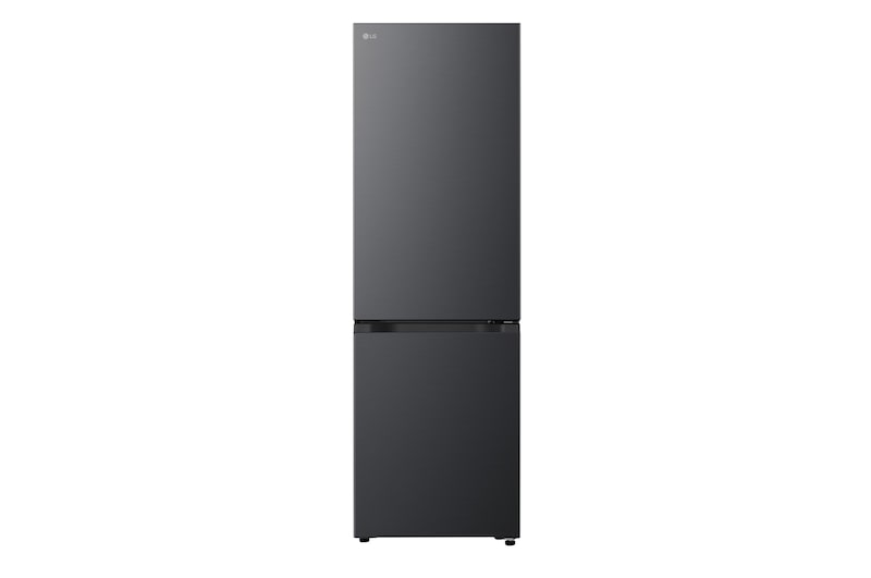 Front view of 333L Fridge Freezer, Matte Black GBBSJ10DEP