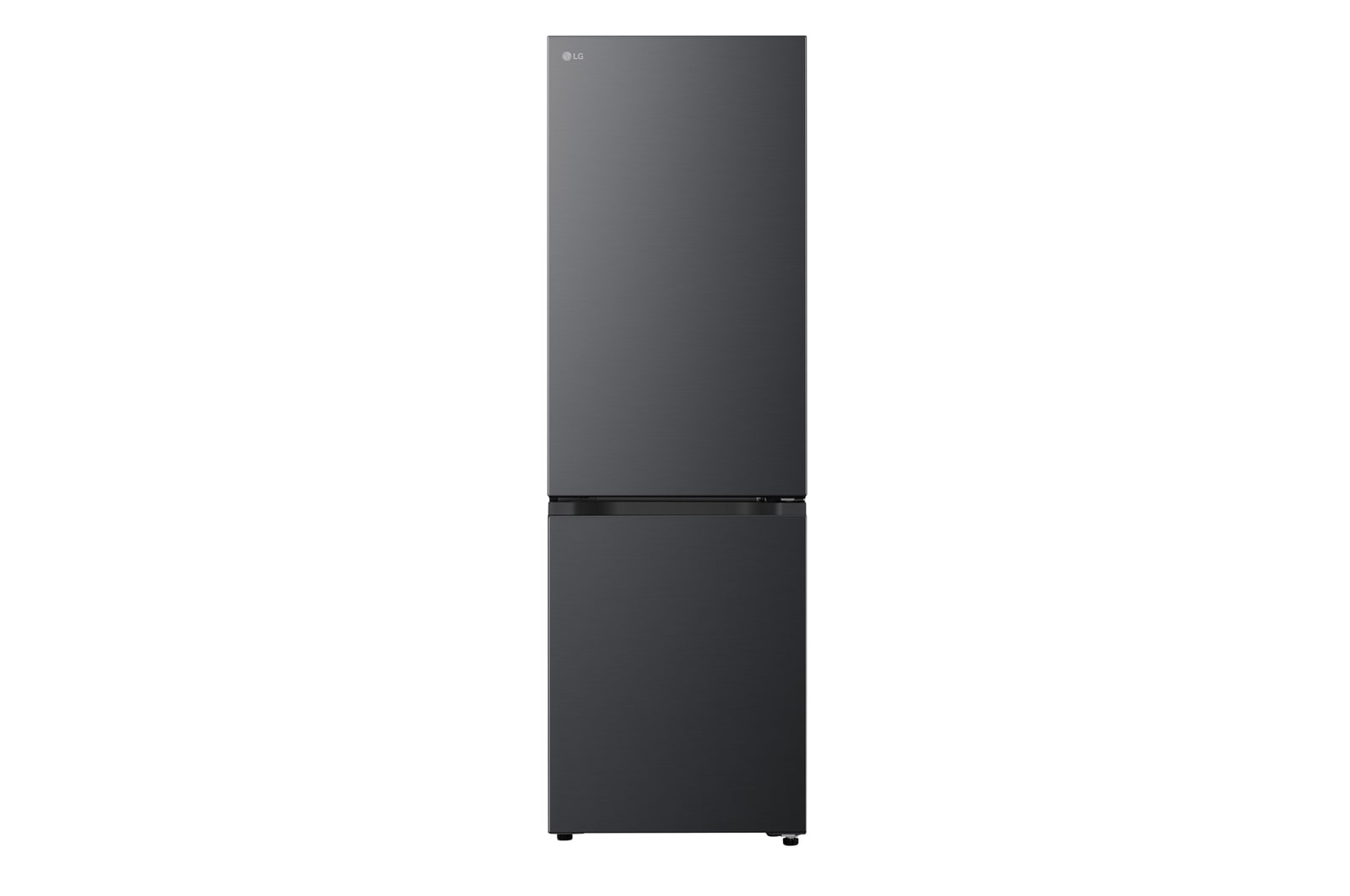 Front view of 333L Fridge Freezer, Essence Matte Black GBBSJ10EEP