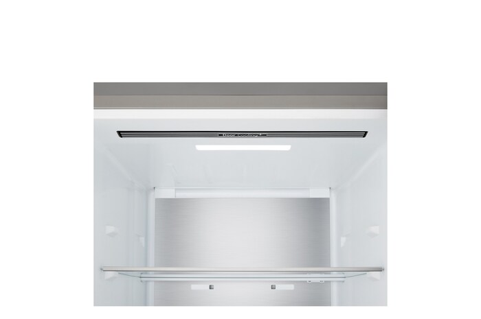 LG fridge freezer front view showing DoorCooling+™ vent