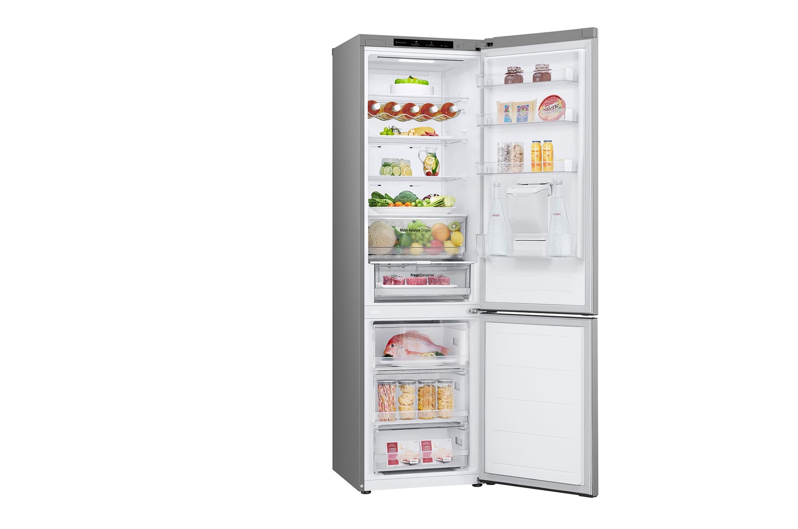 Side view door open with food