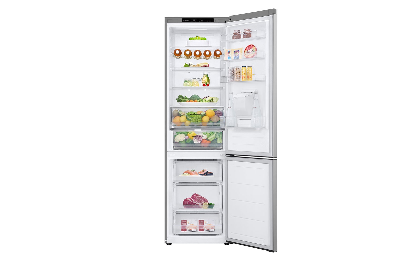 front view door open with food