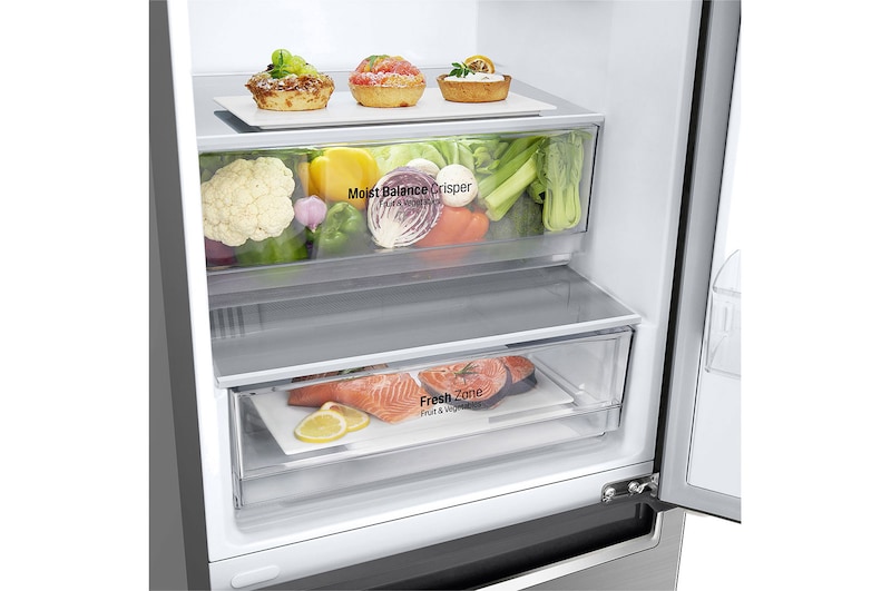 shelf details with food