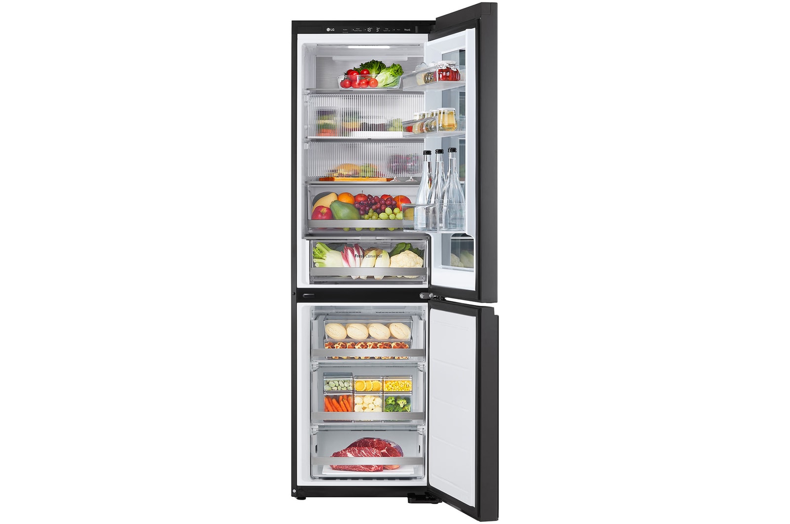 front open view with food stored