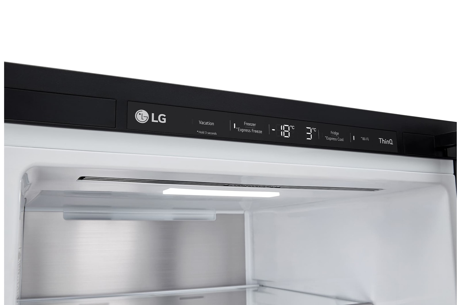 detailed view of the display