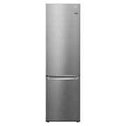 Front view of 384L Tall Fridge Freezer Shiny Steel (GBP52PZNCN1)