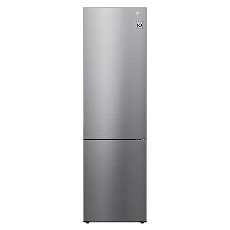 Tall Silver narrow Fridge Freezer with door cooling technology, ideal larder tall fridge, 384L capacity for sale