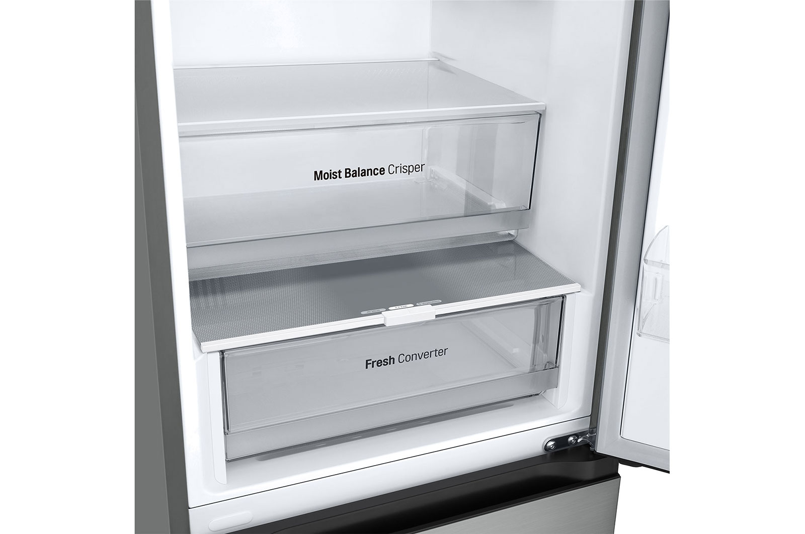 bottom shelf perspective view