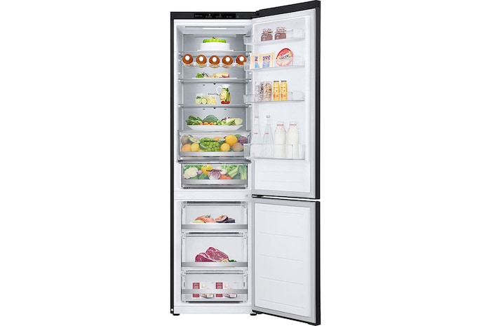 front view door open with food