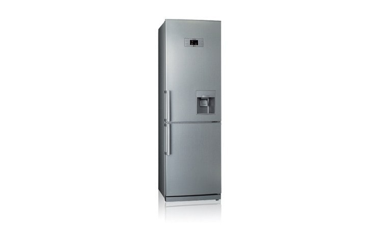 LG Combination Refrigerator/Freezer with Built-in Water dispenser (Gross Capacity 315 Litres; Stainless Steel), GCF399BUQA