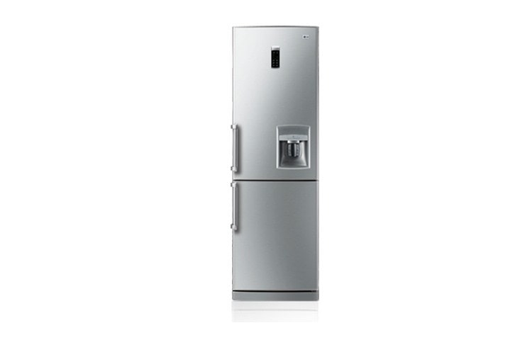 Front view of Combination Refrigerator/Freezer with Built-in Water Dispenser (Gross Capacity 315 Litres) GCF409BSQW