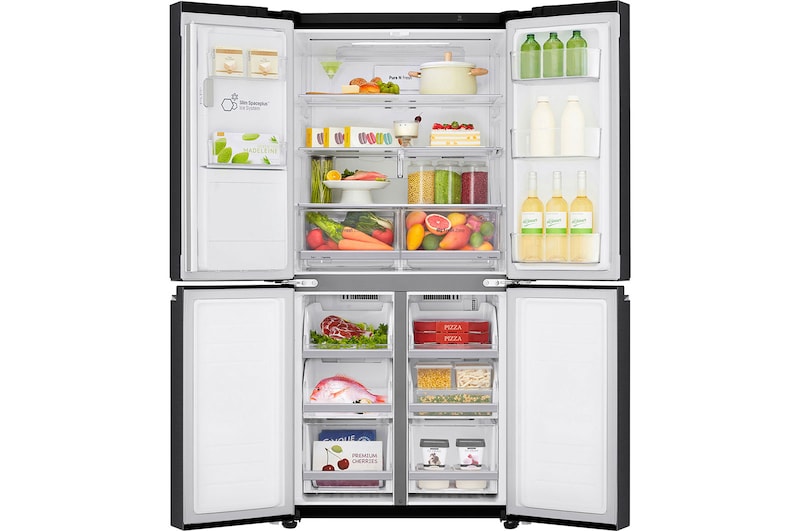 Front view open with food