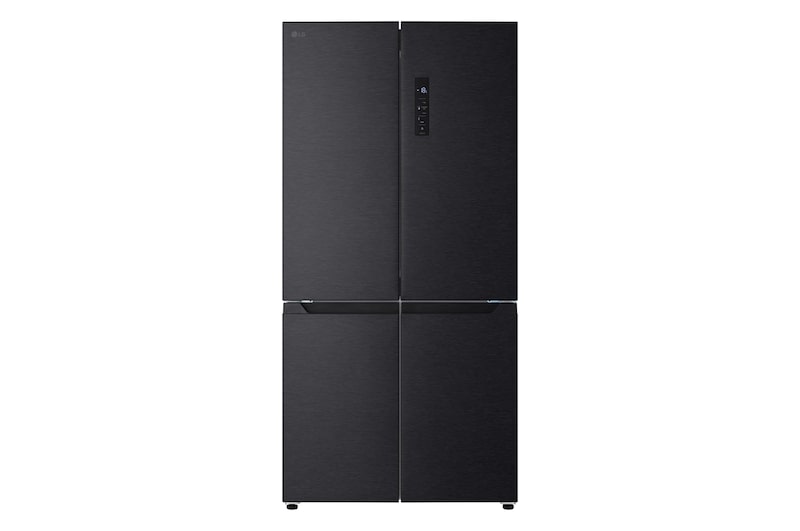 Front view of 600L Multi Door Fridge Freezer, Black GMM42ABBEH