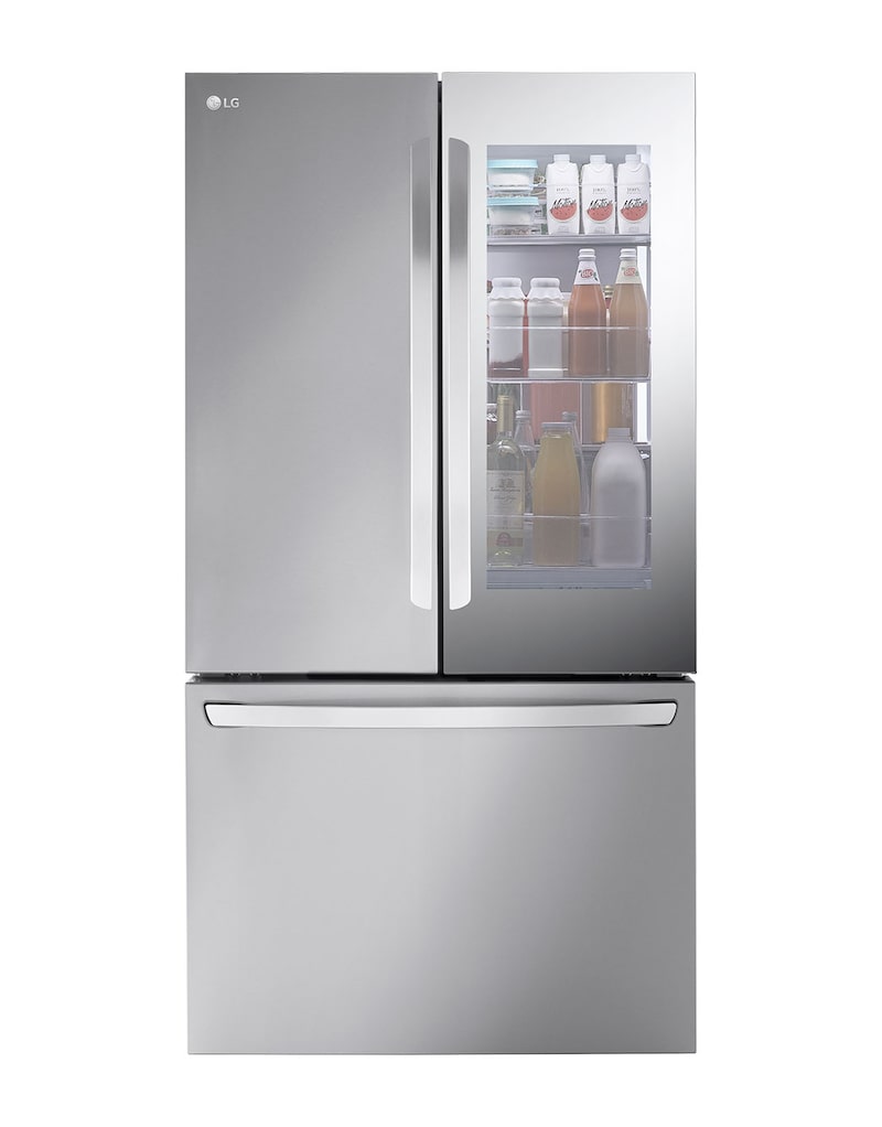 Front view of 750L InstaView™ Multi-Door Fridge Freezer Stainless Steel (GMZ765STHJ)