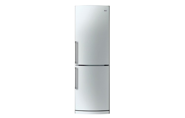 Front view of Combination Refrigerator/Freezer (Gross Capacity 328 Litres; Brushed Steel) GR419BSGA