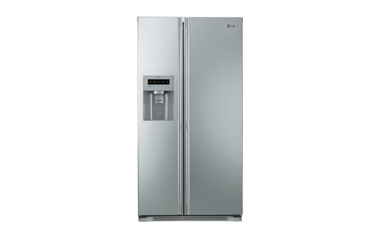 LG Non-Plumbed American Style Fridge Freezer with Water & Ice Dispenser in Brushed Steel., GS3159AVHV