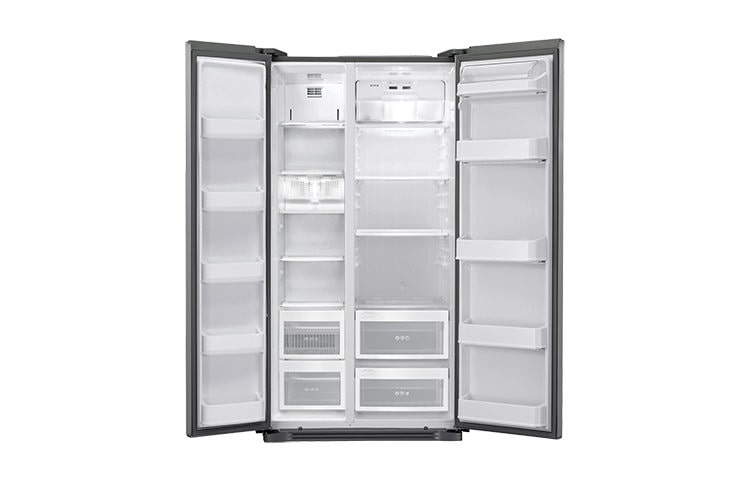 LG American style fridge freezer, Platinum Silver (Gross Capacity 591 Litres), GS3159PVJV