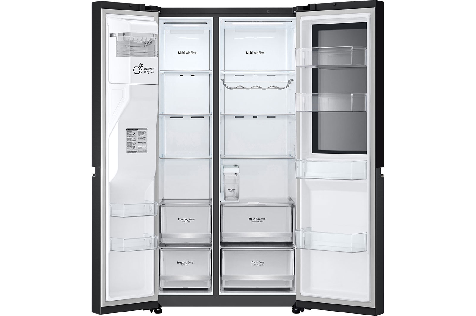 front view with door open