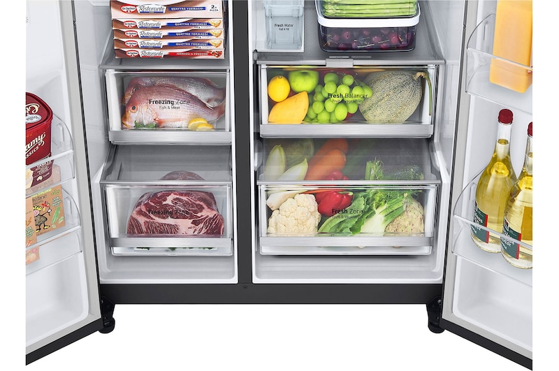 bottom view with food