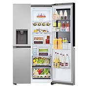 front view with left door open