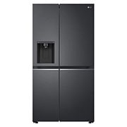 Front view of 635L NatureFRESH™ American Style Fridge Freezer Matte Black (GSLV70MCTD)
