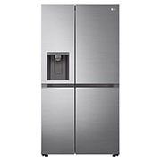 Front view of 635L NatureFRESH™ American Style Fridge Freezer Shiny Steel (GSLV70PZTD)