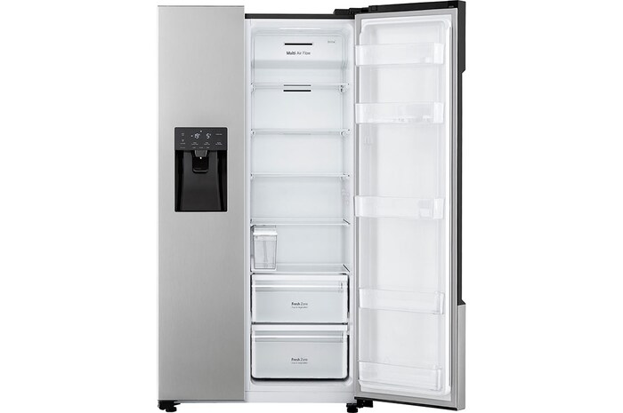 Front view with right door open