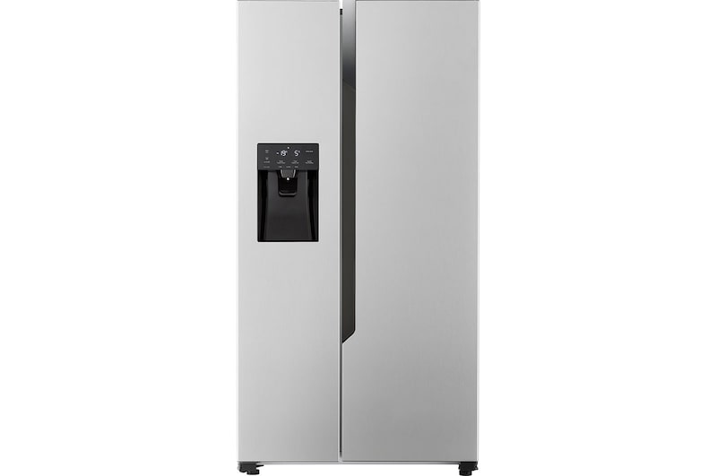 Front view of 562L Total No Frost (Frost Free) American Style Fridge Freezer Silver (GSM32HSBEH)