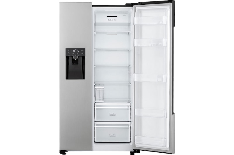 Front view with right door open