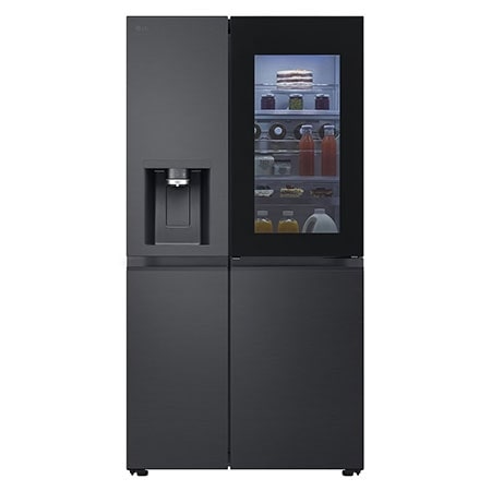 LG 628L InstaView™ SideBySide Refrigerator, Essence Black Steel GSXE90EVDD