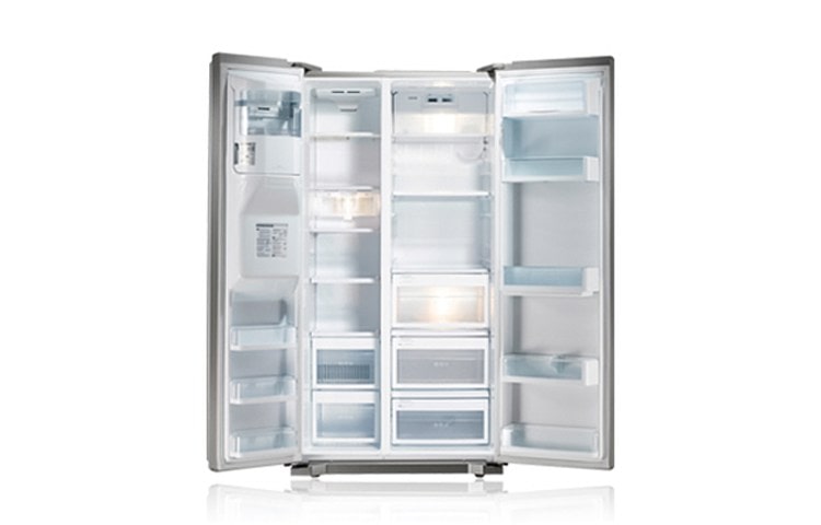 LG A energy rated American style fridge with ice dispenser, stainless steel (Gross Capacity 538 Litres), GWL227HSQA