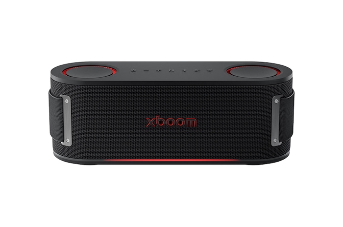 Front view of LG xboom Bounce by will.i.am | Bluetooth Speaker | xboom Signature Sound Sound with Upward Passive Radiators