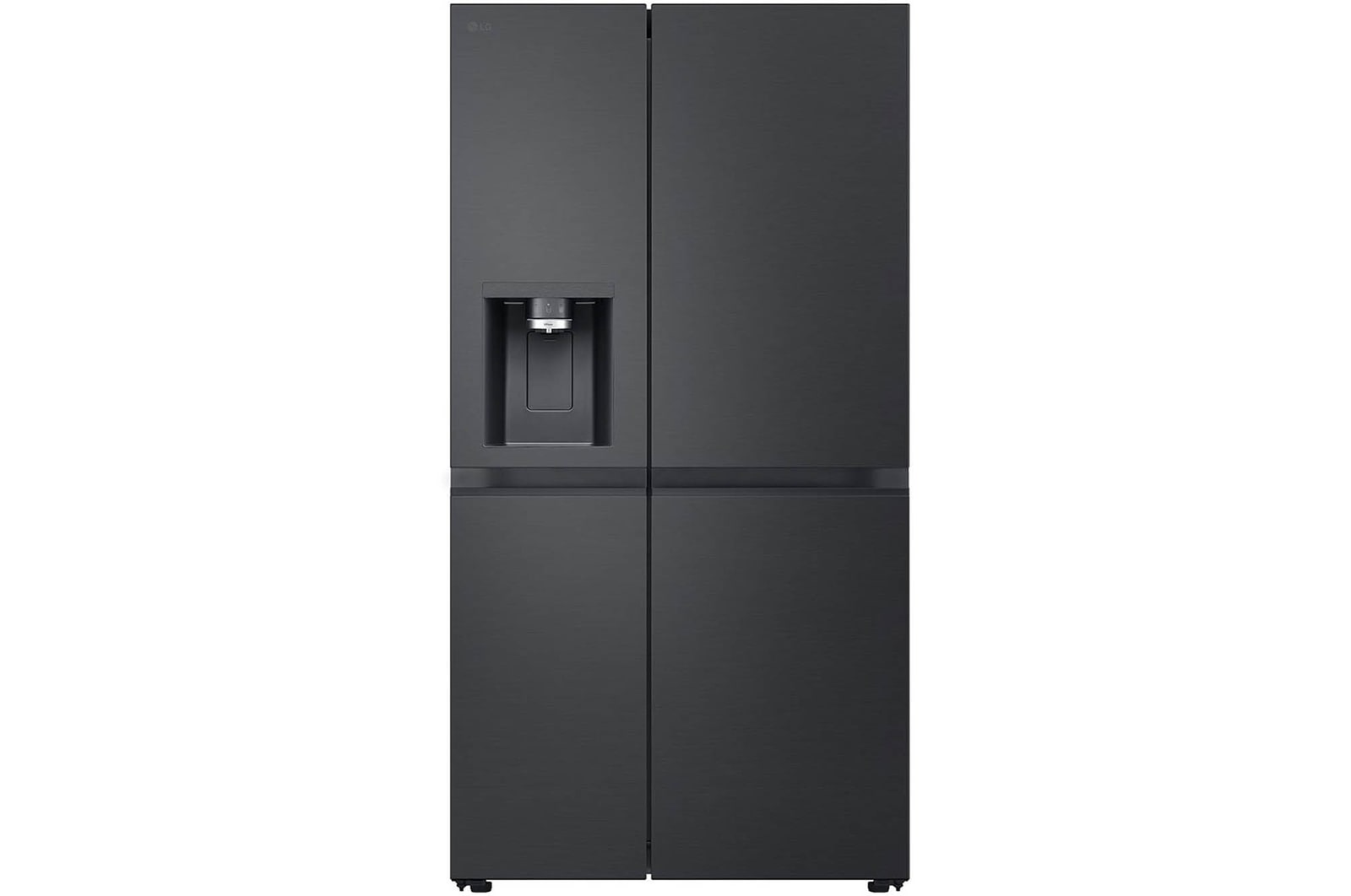 Front view of 628L NatureFRESH Side-By-Side Fridge Freezer, Brushed Steel GSLE81BSBC