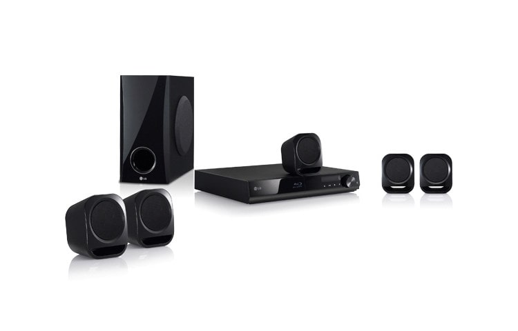 LG Blu-Ray Disc™ Home Cinema System (5.1 Channel, 4 Satellite), BH4120S