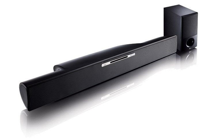 LG Super slim Blu-ray sound bar with wireless subwoofer, HLB54S