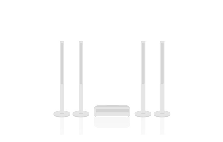 LG 5.1 DVD Home Cinema System, HT503TH