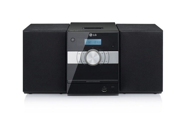 Front view of iPOD/iPHONE DOCKING, CD AND USB CONTENTS PLAYBACK XP16