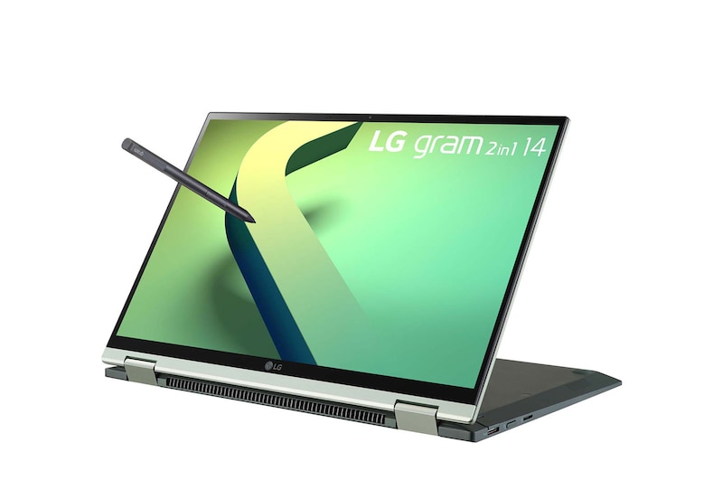 LG gram 2-in-1 14" laptop | ultra-lightweight with 16:10 IPS anti glare display and Intel® Evo 12th Gen. Processor, 14T90Q-K.AA77A1