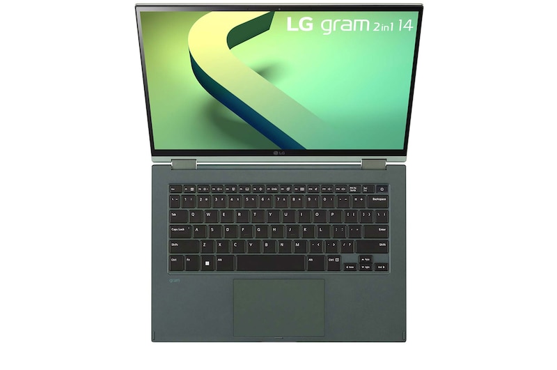 LG gram 2-in-1 14" laptop | ultra-lightweight with 16:10 IPS anti glare display and Intel® Evo 12th Gen. Processor, 14T90Q-K.AA77A1