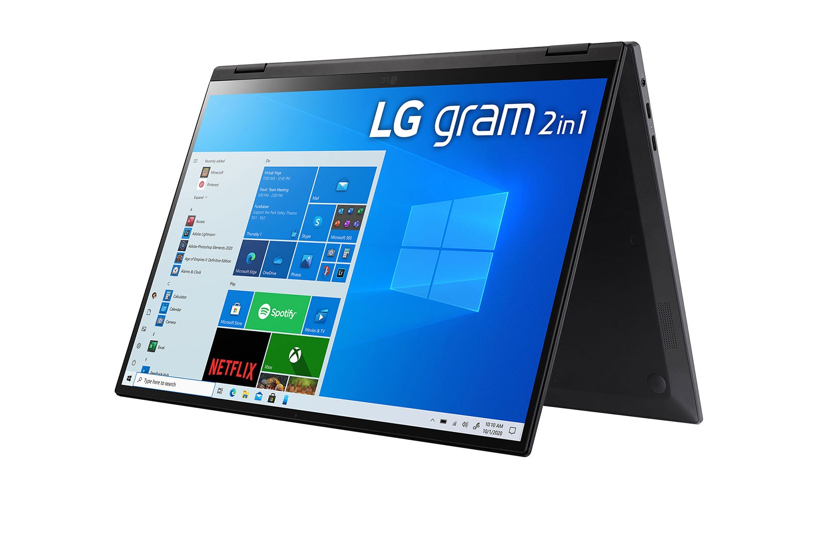 LG gram 2-in-1 Ultra-Lightweight with 16” 16:10 IPS Display and 11th Gen Intel® Core™ i7 Evo™ platform and Iris® Xe Graphics, 16T90P-K.AA75A1