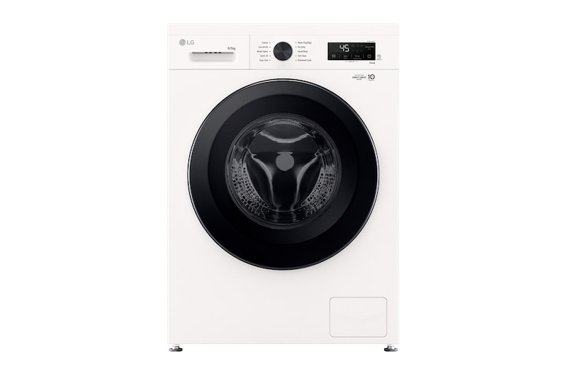 Front view of 9kg / 5kg Direct Drive Washer Dryer, White W4X1095NWK