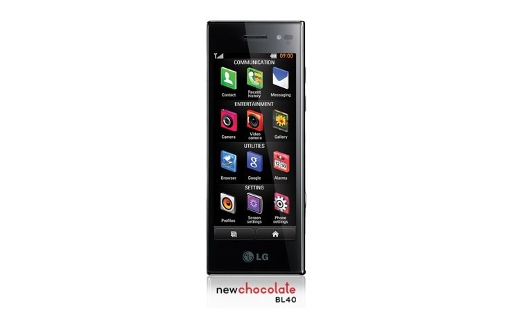 LG Mobile Phone with 4.0” WVGA TFT touchscreen, Dual Screen UI, 5 MP Camera, BL40