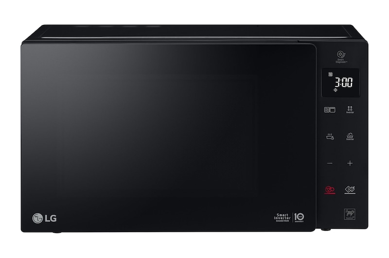 Front view of NeoChef™ 25L 1000W Microwave Oven with Grill and Touch Control Panel, Black - MH6535GIS
