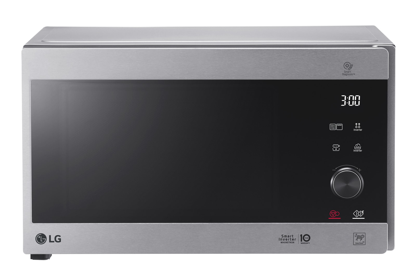 Front view of 25L 1000W NeoChef™ Microwave Oven with Grill and Touch Control Panel, Stainless Steel MH6565CPS