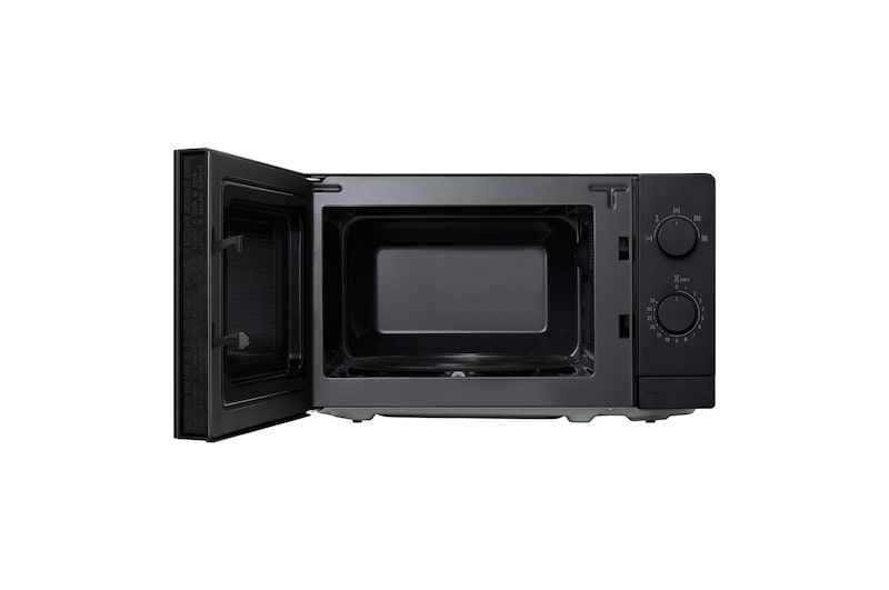 Front open view of microwave oven