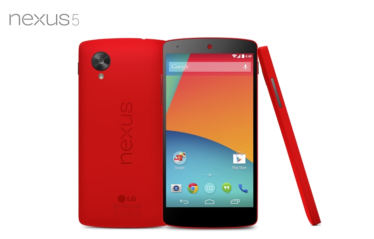 LG NEXUS 5 AVAILABLE IN BLACK, WHITE AND RED, D821